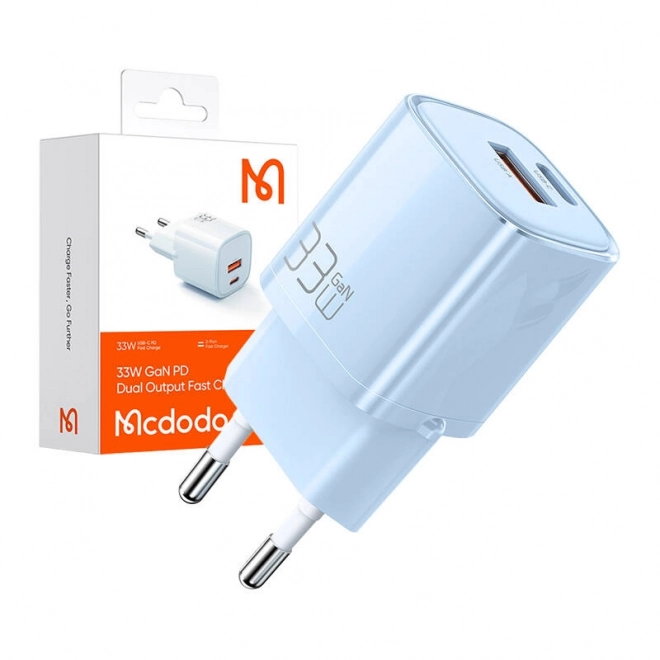 Oplader GaN 33W Mcdodo CH-0154 USB-C, USB-A (blå)