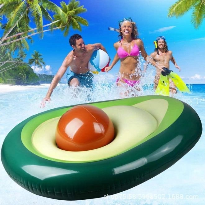 Oppustelig madras Avocado med bold 150 cm XL