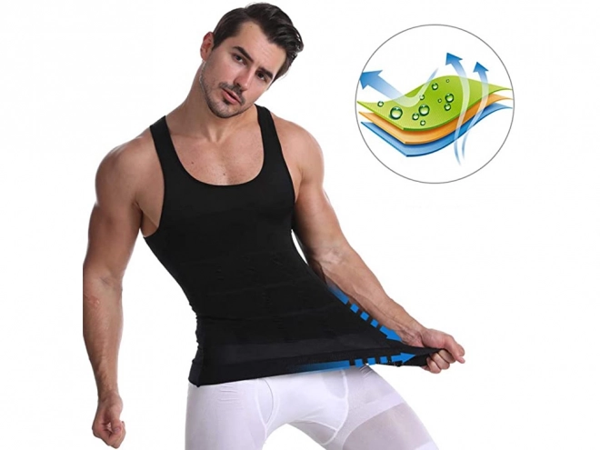 Herre slankende slim fit t-shirt vest