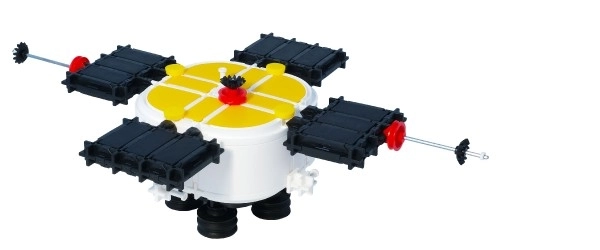 Byggesæt SEVA RUM Satellit plast 425 stk i æske 35x33x5cm