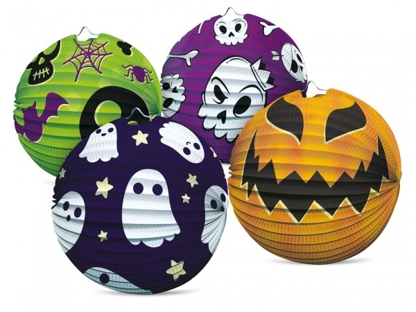 Lampion kugle Halloween papir 25cm