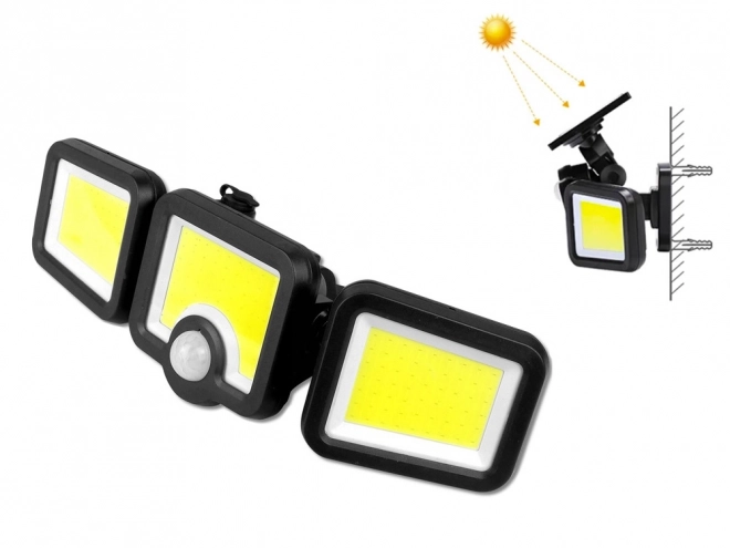 Solcellelampe med bevægelsessensor og 171 LED