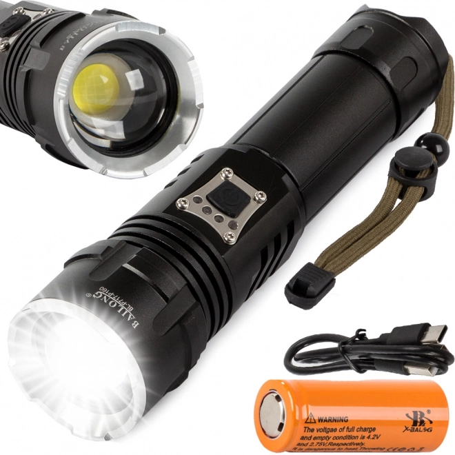 Militær taktisk lommelygte Bailong med LED CREE XHP160
