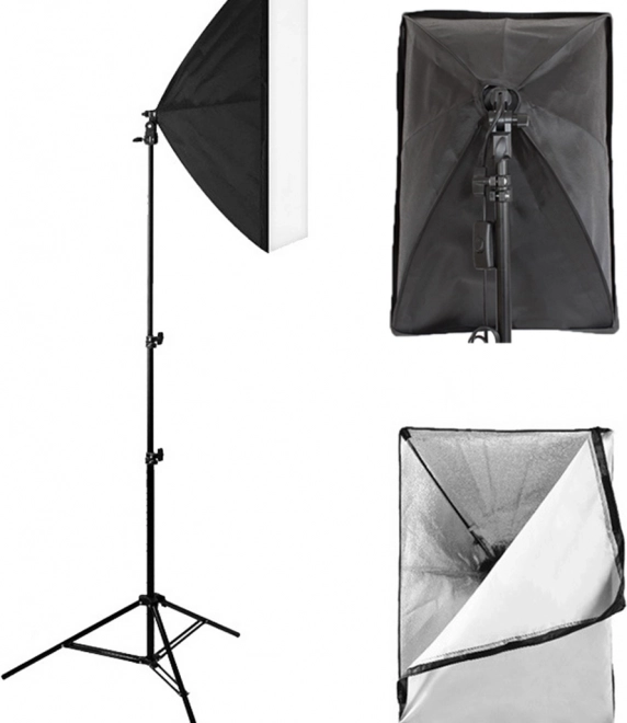 Blødt, professionelt lys takket være softbox 60 × 40 cm