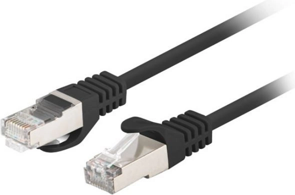 Patchkabel kat. 6 F/UTP 0,5 m sort, testet med Fluke, pakke med 10 stk.