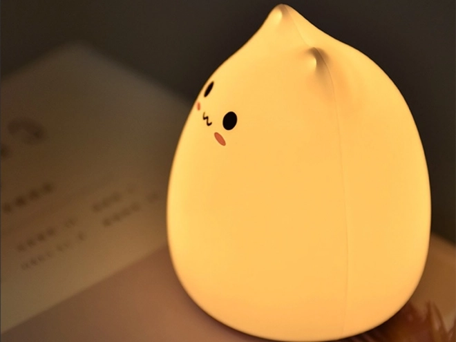 Børne Silikone Natlampe Kat RGB ved Berøring