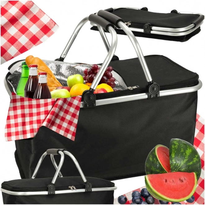 Sammenklappelig termokurv til picnic sort
