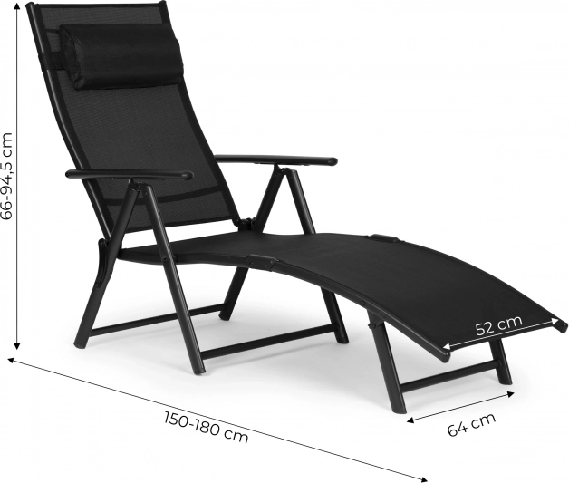 Ryglæn med 4 justerbare positioner