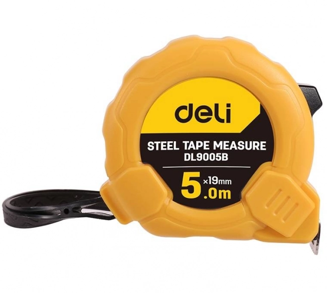 Målebånd 5m/19mm Deli Værktøj EDL9005B (Gul)