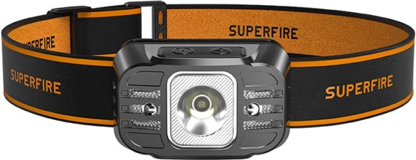 Pandelygte SUPERFIRE HL75-X, 220 lm, USB-opladning