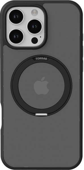 Beskyttelsescover TORRAS Ostand Pro til iPhone 16 Pro Max, sort