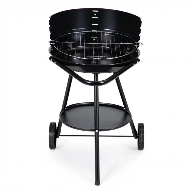 Rund havegrill med justerbar rist