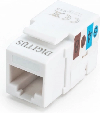 Keystone-modul RJ45 CAT6 UTP med LSA-indskæring, hvid
