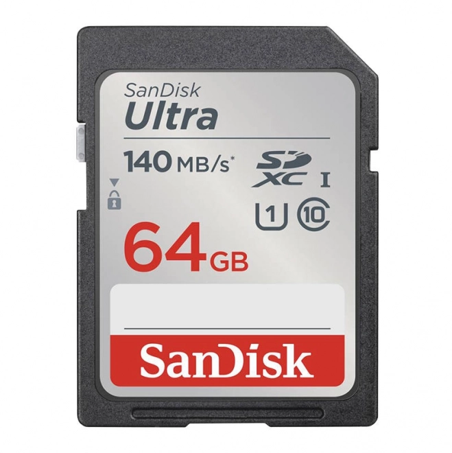 Hukommelseskort SANDISK ULTRA SDXC 64GB 140MB/s UHS-I Klasse 10 (SDSDUNB-064G-GN6IN)