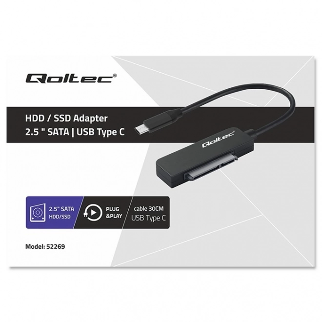 Adapter SATA | 2,5" adapter SSD HDD| Super hastighed 5Gb/s | 2TB – USB-C