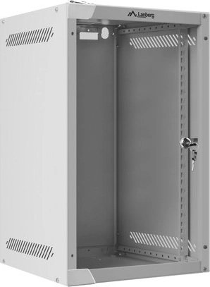 Væghængt 10″ rackskab 9U 280 × 310 mm, grå LANBERG