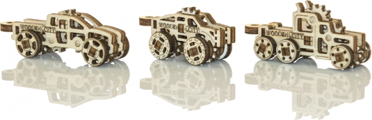 Tre forskellige køretøjer