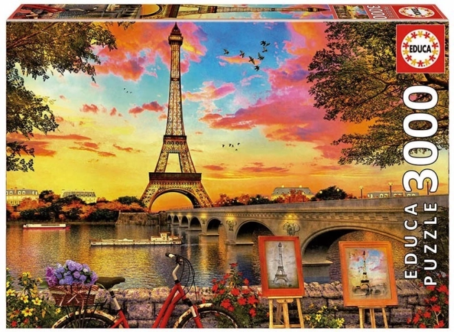 Educa puslespil Solnedgang i Paris 3000 brikker