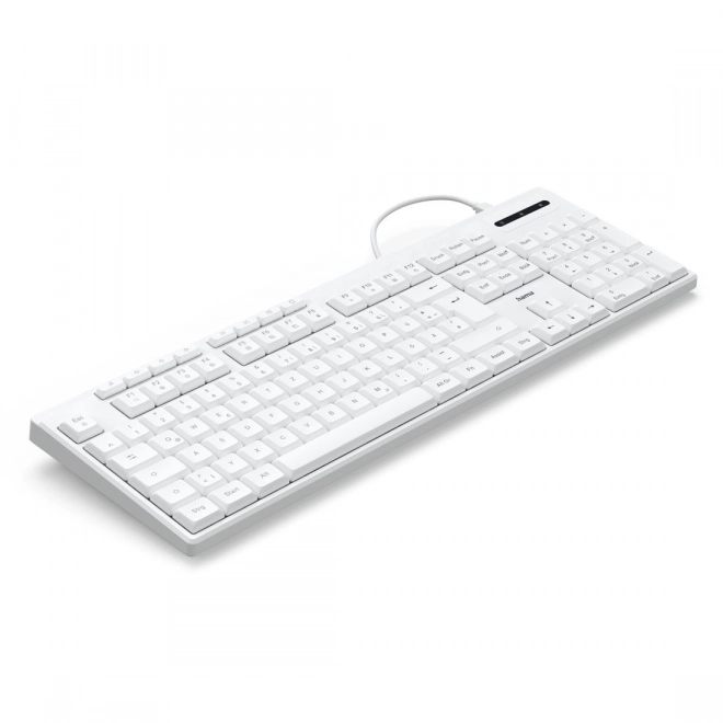 Ledningsført tastatur hvid