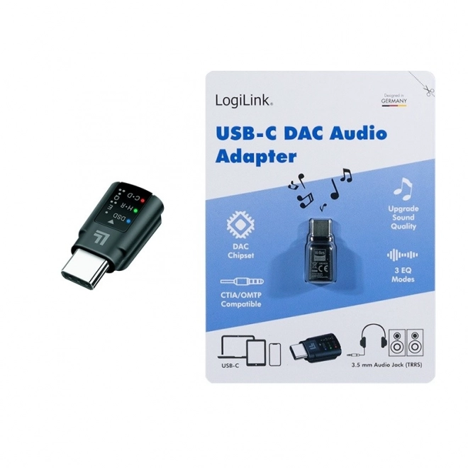 Lydadapter USB-C/M til 3.5mm/F med DAC og EQ