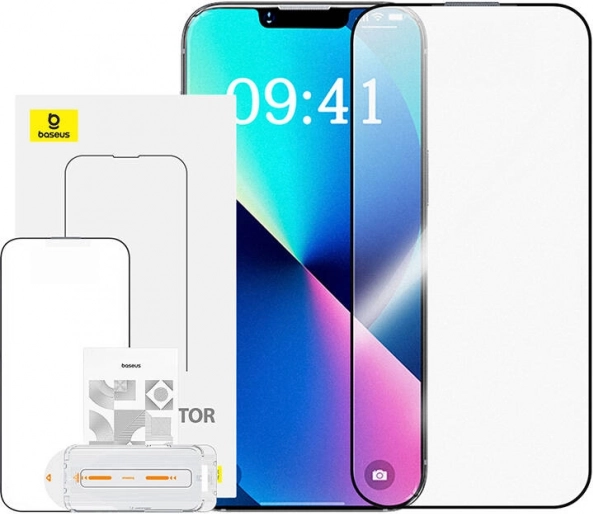 Hærdet glas Baseus Crystalline mod blænding til iPhone 12 ProMax