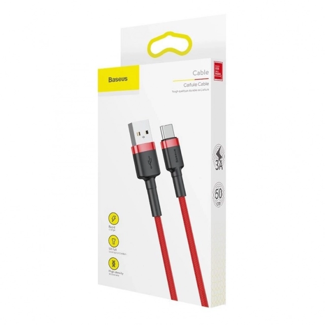 Baseus Cafule USB-C kabel 2A 3m - rød