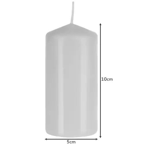 Hvidt lys-cylinder - sæt af 8 stk.