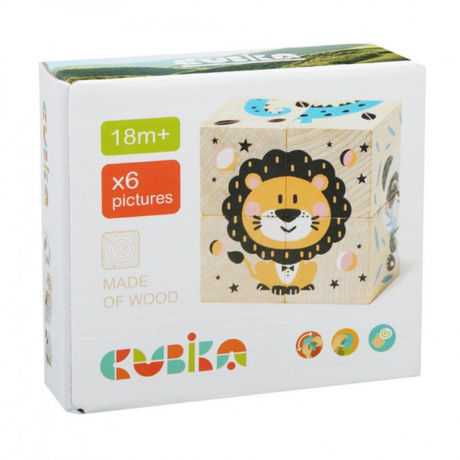 CUBIKA 15429 Glade dyr - 4 puslespilsblokke
