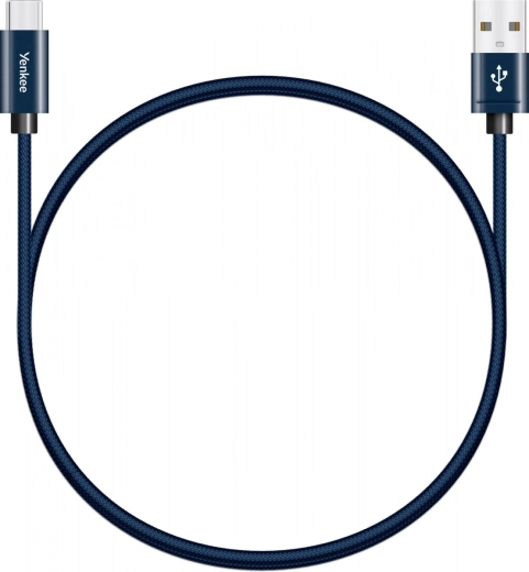 Tekstil USB-A 2.0 / USB-C kabel 3 A, 480 Mb/s