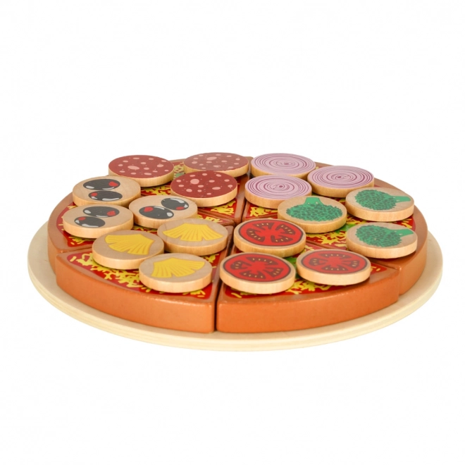 Træsæt Legetøjs Pizza med Tilbehør