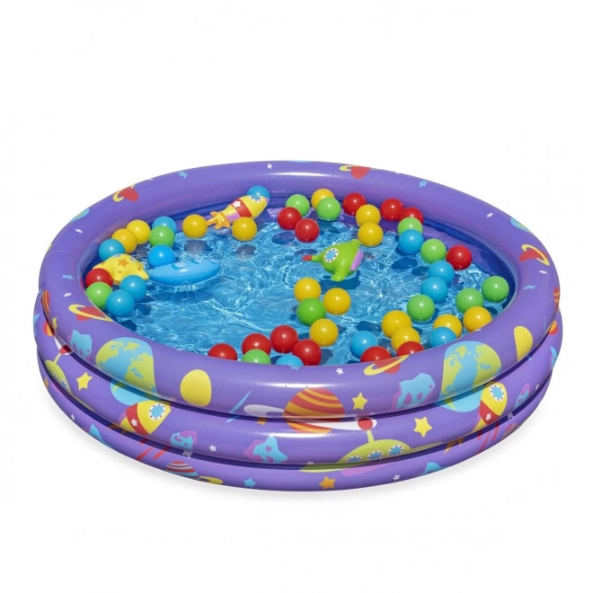 Intergalaktisk oppustelig pool med bolde 1,02 m x 25 cm