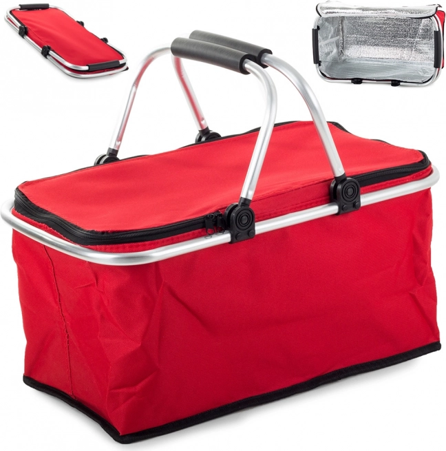 Termo foldbar picnickurv – rød