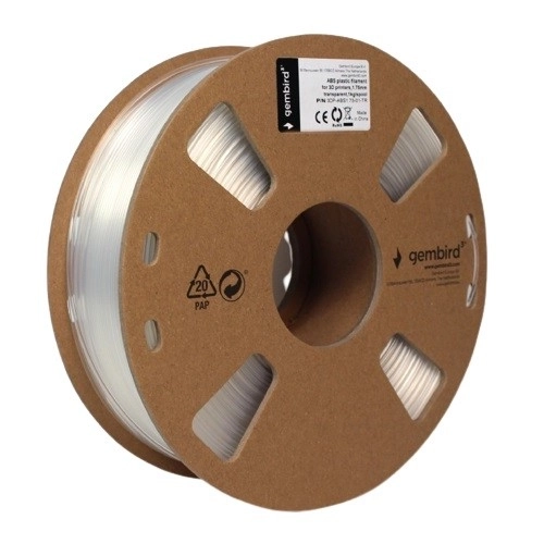 Tråd til 3D-printer ABS/1,75 mm/gennemsigtig