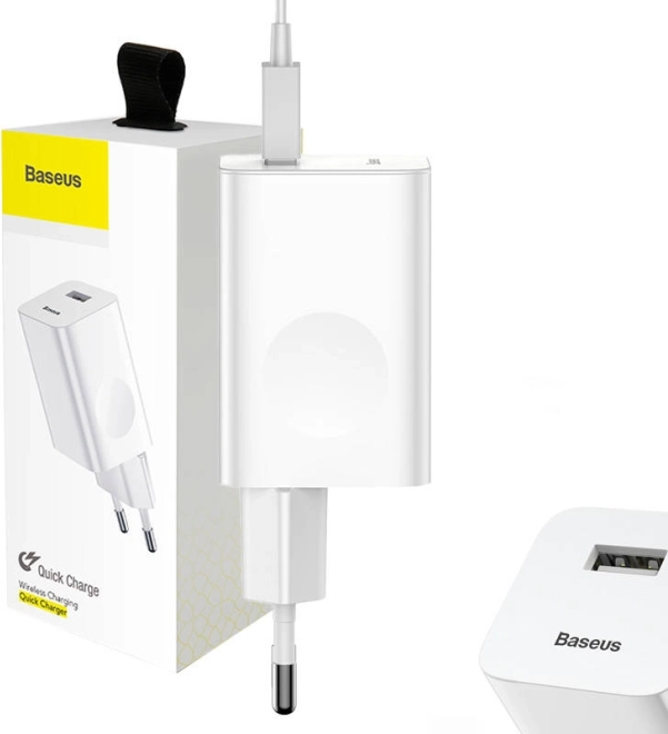 Baseus USB-hurtiglader hvid