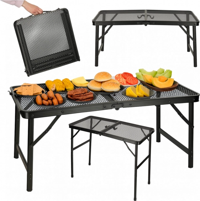 Sammenklappeligt Campingbord med Mesh-bordplade