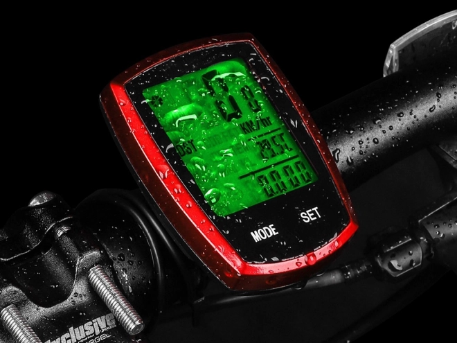 Trådløs vandtæt cykeltachometer med LCD-skærm