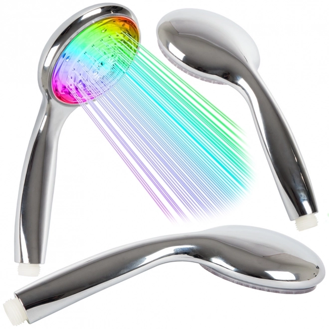 Chrom brusehoved med RGB-belysning