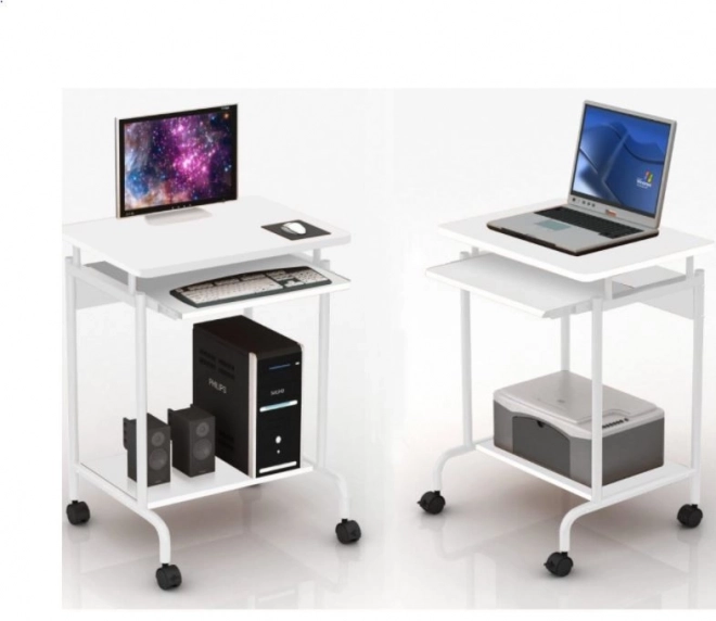 Hvid computerbord