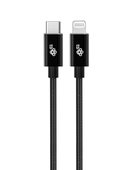 MFi Lightning-kabel - USB C sort 1m