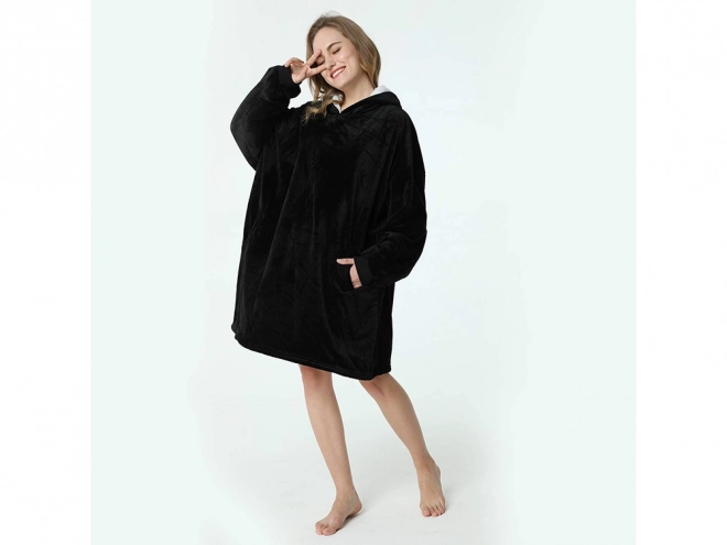 Varm oversized tæppetrøje af tyk fleece