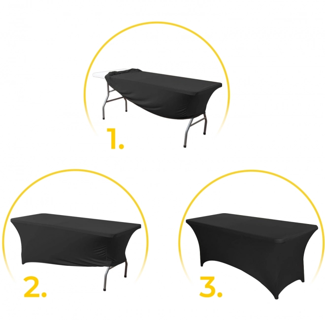 Universel elastisk borddæksel til catering 180 cm sort MultiGarden