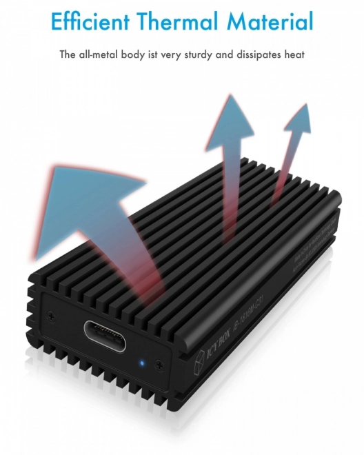 Ekstern boks ICY BOX til PCIe NVMe M.2 med USB-C