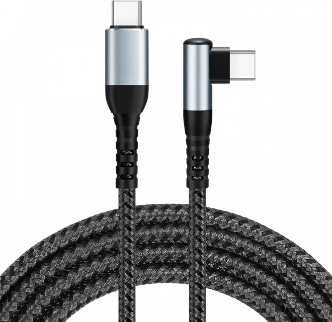USB-C-kabel iBOX med vinklet stik 100W