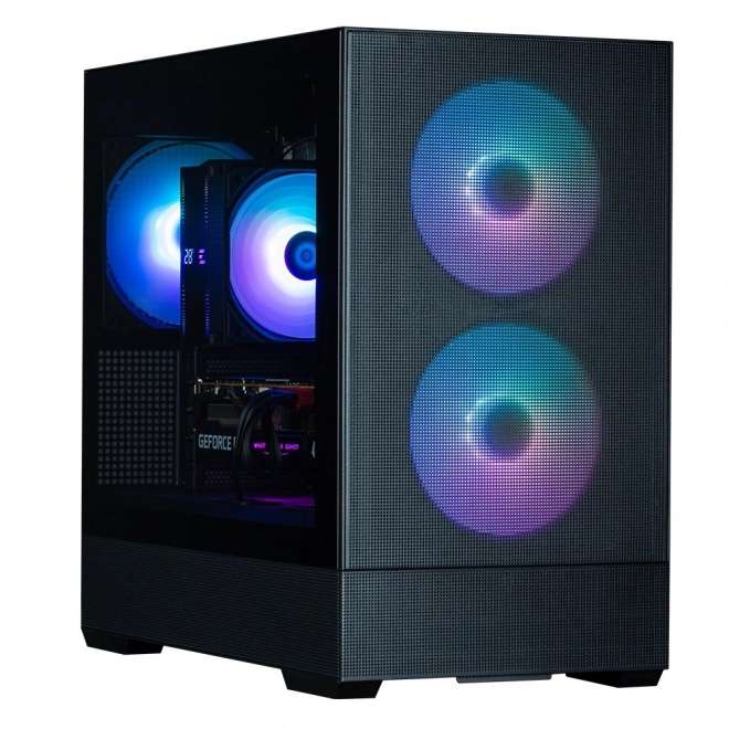 Kabinet P30 Air mATX Mini Tower med ARGB blæsere sort