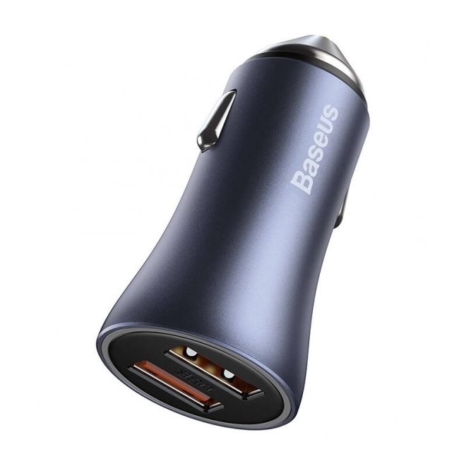 Baseus biloplader med dual USB og USB-C kabel