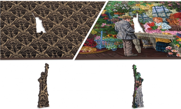 To puslespil i ét: dobbelt-sidet 2-i-1