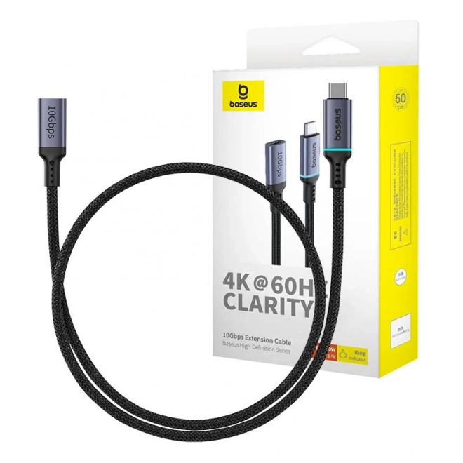 Forlængerkabel Baseus USB-C 10Gb/s 0,5m