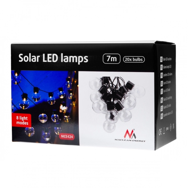 Solcelle-haveguirlande 2i1 LED MCE424 7m kugle