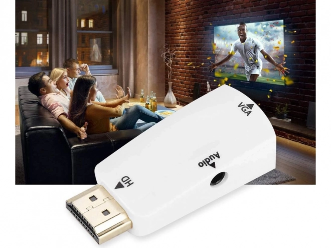 Konverter fra HDMI til VGA med lydudgang