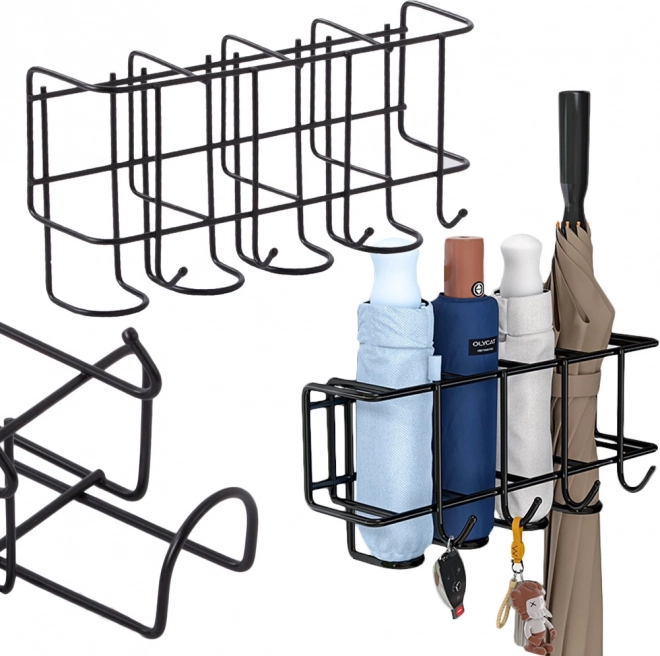 Paraplystativ med kroge – metalorganisator